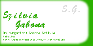szilvia gabona business card